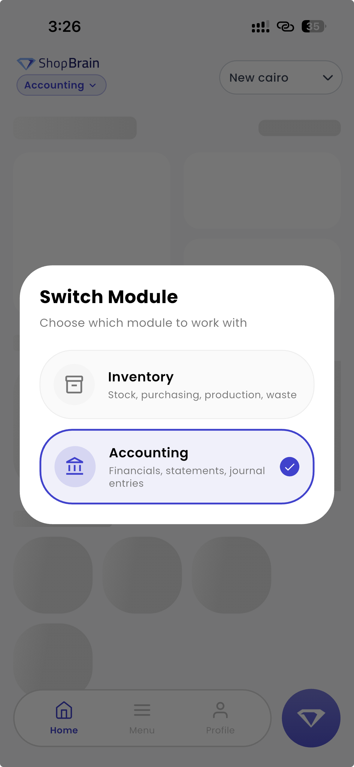 Switch Module - Accounting